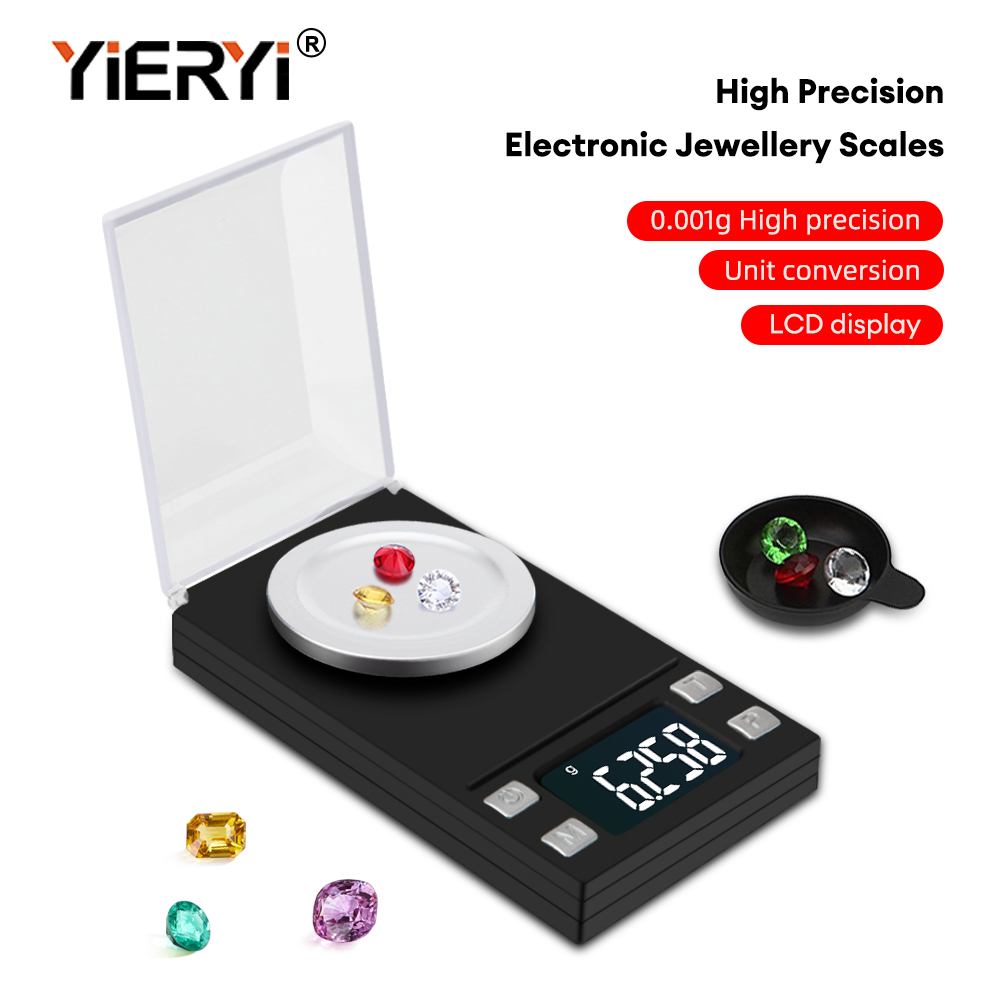 Tape Dispenser Weighted - Báscula electrónica Yieryi 100g/50g/20g/10g 0.001 joyería