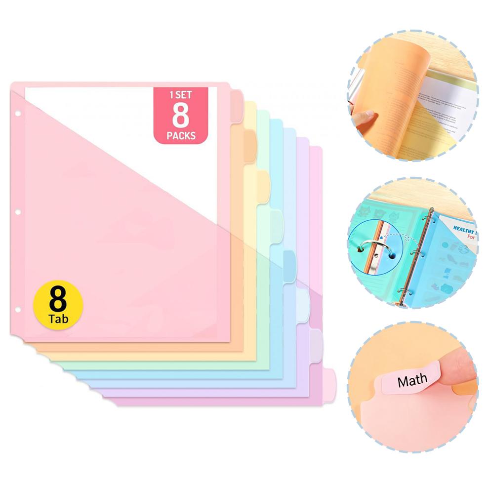 Tab Divider A4 - 8 separadores para carpetas A4, con