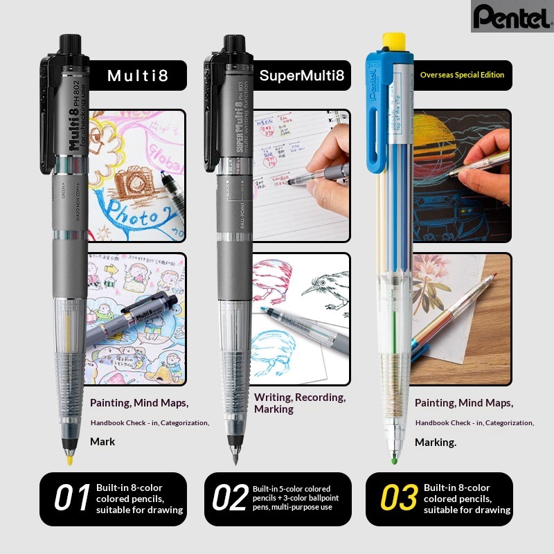 Pentel Pen Energel - Juego de lápices mecánicos de colores