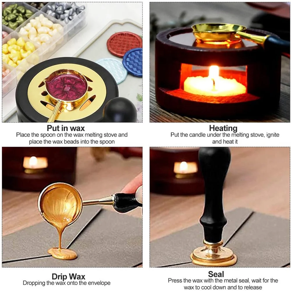 Juego de 2/3 Sellos de Cera de - Wax Seal Stamp Set reseña y precio